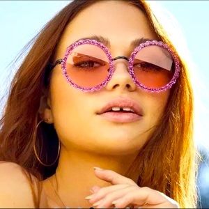 NWT DIFF Dixie Pink Flower Sunglasses.  NIB Pink Tint Lens With Case.